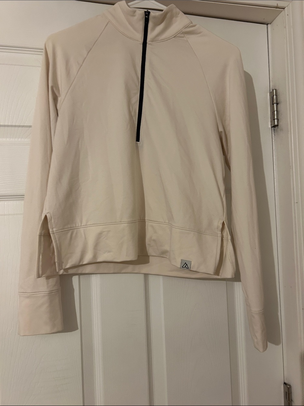 Alpine Cream Half-Zip Utility Jacket with Black Zip